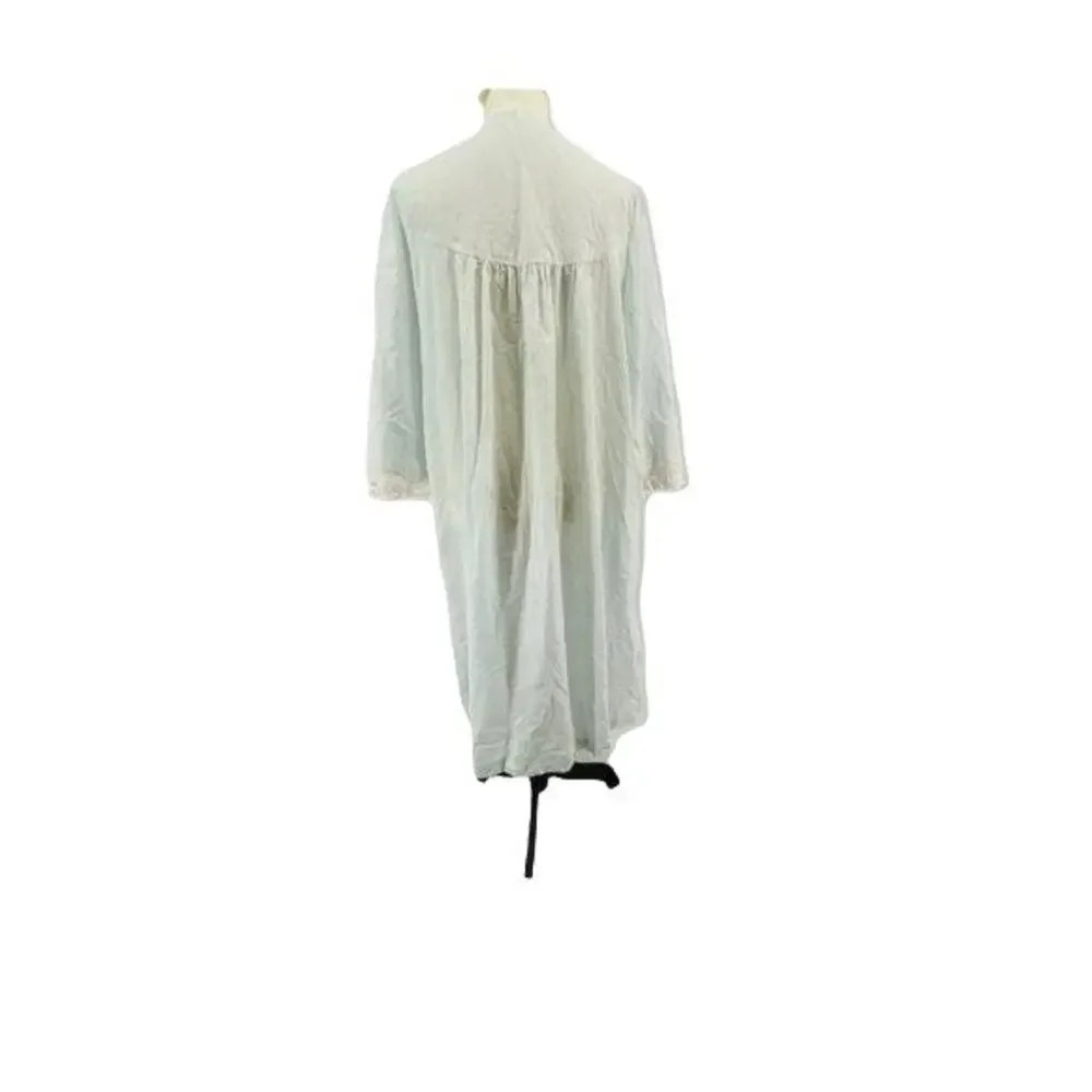 Vintage Barbizon Cuddleskin Nightgown 70s Blue Sleep Dress